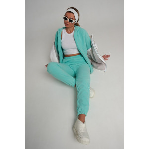 Костюм двойка женский 964 флис пенье антипилинг (р-ры: 44-58) ментол Костюм двойка женский 964 флис пенье антипилинг (р-ры: 44-58) ментол