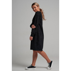 Платье женское 976 футер 2-х нитка пенье винтаж (р-ры: 44-56) черный винтаж