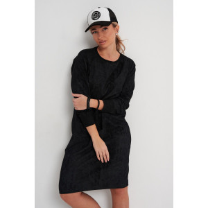 Платье женское 976 футер 2-х нитка пенье винтаж (р-ры: 44-56) черный винтаж