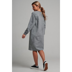 Платье женское 976 футер 2-х нитка пенье винтаж (р-ры: 44-56) серый винтаж Платье женское 976 футер 2-х нитка пенье винтаж (р-ры: 44-56) серый винтаж