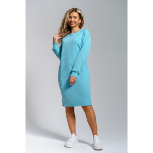 Платье женское 976 трикотаж 3Д (р-ры: 44-56) голубой Платье женское 976 трикотаж 3Д (р-ры: 44-56) голубой