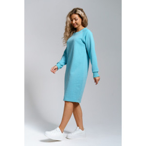Платье женское 976 трикотаж 3Д (р-ры: 44-56) голубой Платье женское 976 трикотаж 3Д (р-ры: 44-56) голубой