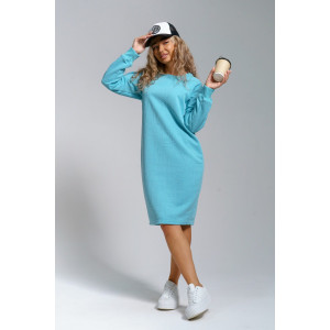 Платье женское 976 трикотаж 3Д (р-ры: 44-56) голубой Платье женское 976 трикотаж 3Д (р-ры: 44-56) голубой
