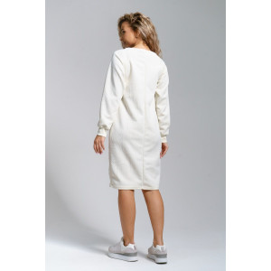 Платье женское 976 трикотаж 3Д (р-ры: 44-56) молочный Платье женское 976 трикотаж 3Д (р-ры: 44-56) молочный
