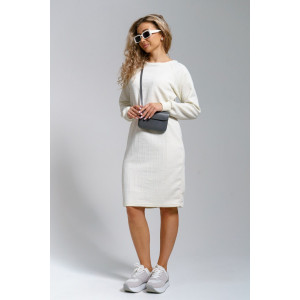 Платье женское 976 трикотаж 3Д (р-ры: 44-56) молочный Платье женское 976 трикотаж 3Д (р-ры: 44-56) молочный