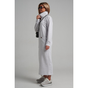 Платье женское 978 футер 3-х нитка петля пенье (р-ры: 44-54) меланж серый Платье женское 978 футер 3-х нитка петля пенье (р-ры: 44-54) меланж серый