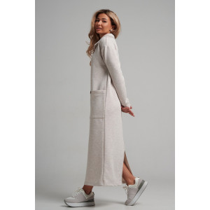 Платье женское 978 футер 3-х нитка петля пенье (р-ры: 44-54) меланж капучино Платье женское 978 футер 3-х нитка петля пенье (р-ры: 44-54) меланж капучино