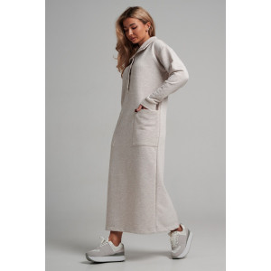 Платье женское 978 футер 3-х нитка петля пенье (р-ры: 44-54) меланж капучино Платье женское 978 футер 3-х нитка петля пенье (р-ры: 44-54) меланж капучино