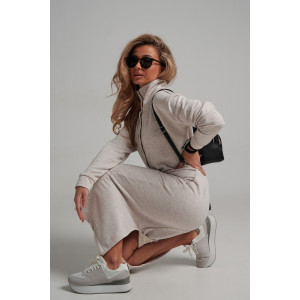 Платье женское 978 футер 3-х нитка петля пенье (р-ры: 44-54) меланж капучино Платье женское 978 футер 3-х нитка петля пенье (р-ры: 44-54) меланж капучино