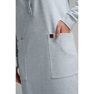 Платье женское 978 футер 3-х нитка петля пенье (р-ры: 44-54) меланж голубой Платье женское 978 футер 3-х нитка петля пенье (р-ры: 44-54) меланж голубой