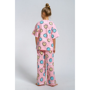 Пижама детская 961Д кулирка (р-ры: 32-44) смайлики Пижама детская 961Д кулирка (р-ры: 32-44) смайлики