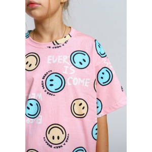 Пижама детская 961Д кулирка (р-ры: 32-44) смайлики Пижама детская 961Д кулирка (р-ры: 32-44) смайлики