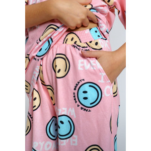 Пижама детская 961Д кулирка (р-ры: 32-44) смайлики Пижама детская 961Д кулирка (р-ры: 32-44) смайлики