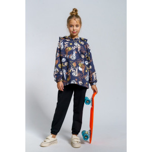 Костюм двойка детский 966Д футер с лайкрой (р-ры: 32-44) фуме Костюм двойка детский 966Д футер с лайкрой (р-ры: 32-44) фуме