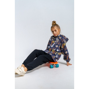 Костюм двойка детский 966Д футер с лайкрой (р-ры: 32-44) фуме Костюм двойка детский 966Д футер с лайкрой (р-ры: 32-44) фуме