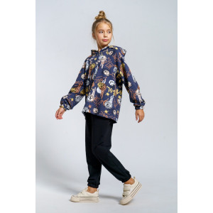 Костюм двойка детский 966Д футер с лайкрой (р-ры: 32-44) фуме Костюм двойка детский 966Д футер с лайкрой (р-ры: 32-44) фуме