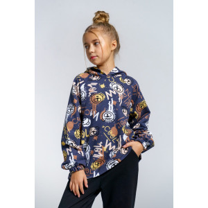 Костюм двойка детский 966Д футер с лайкрой (р-ры: 32-44) фуме Костюм двойка детский 966Д футер с лайкрой (р-ры: 32-44) фуме