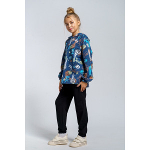 Костюм двойка детский 966Д футер с лайкрой (р-ры: 32-44) бирюза Костюм двойка детский 966Д футер с лайкрой (р-ры: 32-44) бирюза