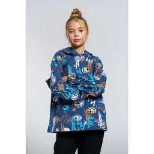 Костюм двойка детский 966Д футер с лайкрой (р-ры: 32-44) бирюза Костюм двойка детский 966Д футер с лайкрой (р-ры: 32-44) бирюза