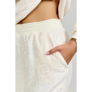 Пижама женская "Ариэль-4" 1292-6 велсофт (р-ры: 42-56) молочный сердца Пижама женская "Ариэль-4" 1292-6 велсофт (р-ры: 42-56) молочный сердца