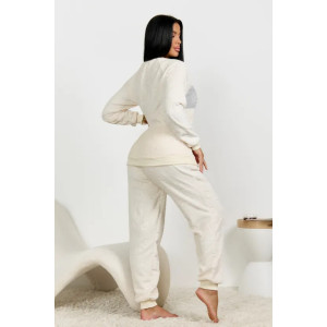 Пижама женская "Ариэль-4" 1292-6 велсофт (р-ры: 42-56) молочный сердца Пижама женская "Ариэль-4" 1292-6 велсофт (р-ры: 42-56) молочный сердца