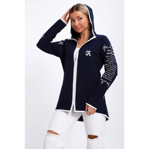 Туника женская №85036 футер 2-х нитка (р-ры: 44-62) темно-синий Туника женская №85036 футер 2-х нитка (р-ры: 44-62) темно-синий