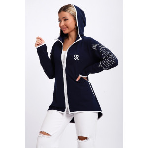 Туника женская №85036 футер 2-х нитка (р-ры: 44-62) темно-синий Туника женская №85036 футер 2-х нитка (р-ры: 44-62) темно-синий