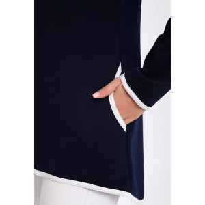 Туника женская №85036 футер 2-х нитка (р-ры: 44-62) темно-синий Туника женская №85036 футер 2-х нитка (р-ры: 44-62) темно-синий