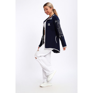 Туника женская №85036 футер 2-х нитка (р-ры: 44-62) темно-синий Туника женская №85036 футер 2-х нитка (р-ры: 44-62) темно-синий