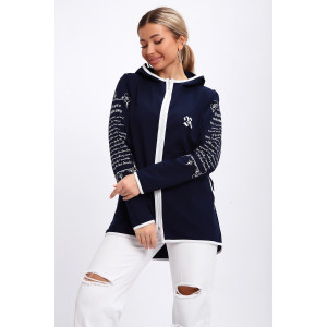 Туника женская №85036 футер 2-х нитка (р-ры: 44-62) темно-синий Туника женская №85036 футер 2-х нитка (р-ры: 44-62) темно-синий