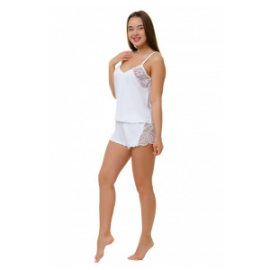 Пижама женская №1099 кулирка (р-ры: 44-50) белый Пижама женская №1099 кулирка (р-ры: 44-50) белый