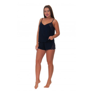Пижама женская №1099 кулирка (р-ры: 44-50) темно-синий Пижама женская №1099 кулирка (р-ры: 44-50) темно-синий