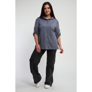 Рубашка женская №31987 академик (р-ры: 48-58) серый Рубашка женская №31987 академик (р-ры: 48-58) серый