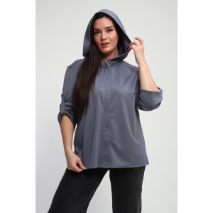 Рубашка женская №31987 академик (р-ры: 48-58) серый Рубашка женская №31987 академик (р-ры: 48-58) серый