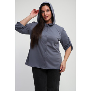 Рубашка женская №31987 академик (р-ры: 48-58) серый Рубашка женская №31987 академик (р-ры: 48-58) серый