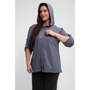 Рубашка женская №31987 академик (р-ры: 48-58) серый Рубашка женская №31987 академик (р-ры: 48-58) серый