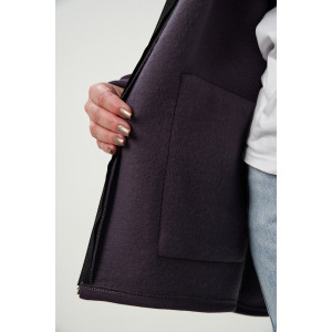 Толстовка женская №83606 футер 3-х нитка с начесом (р-ры: 56-70) серо-фиолетовый Толстовка женская №83606 футер 3-х нитка с начесом (р-ры: 56-70) серо-фиолетовый