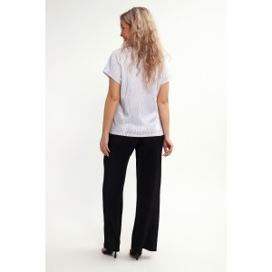 Блузка женская №32741 атлас стрейч (р-ры: 46-56) жемчужно-белый Блузка женская №32741 атлас стрейч (р-ры: 46-56) жемчужно-белый