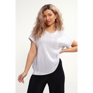 Блузка женская №32741 атлас стрейч (р-ры: 46-56) жемчужно-белый Блузка женская №32741 атлас стрейч (р-ры: 46-56) жемчужно-белый