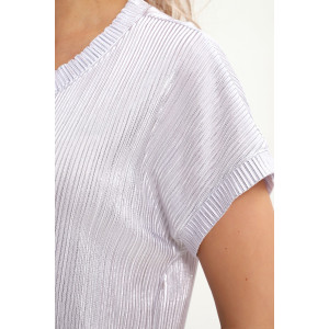 Блузка женская №32741 атлас стрейч (р-ры: 46-56) жемчужно-белый Блузка женская №32741 атлас стрейч (р-ры: 46-56) жемчужно-белый