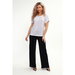 Блузка женская №32741 атлас стрейч (р-ры: 46-56) жемчужно-белый Блузка женская №32741 атлас стрейч (р-ры: 46-56) жемчужно-белый