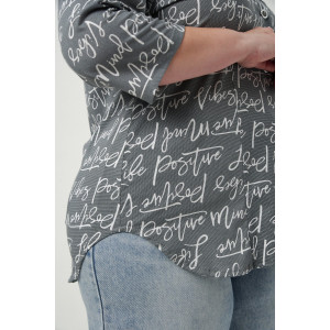 Рубашка женская №83605 кулирка (р-ры: 54-68) серый Рубашка женская №83605 кулирка (р-ры: 54-68) серый