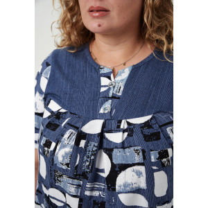 Костюм двойка женский №83604 кулирка (р-ры: 58-72) синий Костюм двойка женский №83604 кулирка (р-ры: 58-72) синий