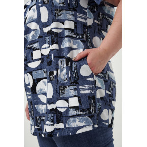 Костюм двойка женский №83604 кулирка (р-ры: 58-72) синий Костюм двойка женский №83604 кулирка (р-ры: 58-72) синий