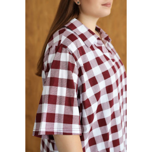 Костюм двойка женский К-02 кулирка (р-ры: 64-78) бордовый Костюм двойка женский К-02 кулирка (р-ры: 64-78) бордовый