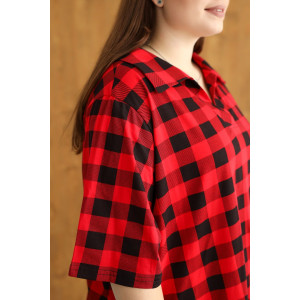 Костюм двойка женский К-02 кулирка (р-ры: 64-78) красный Костюм двойка женский К-02 кулирка (р-ры: 64-78) красный