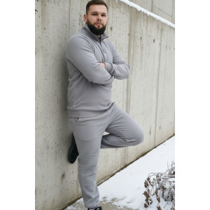 Костюм двойка мужской №52722 флис-кашкорсе (р-ры: 48-58) светло-серый Костюм двойка мужской №52722 флис-кашкорсе (р-ры: 48-58) светло-серый