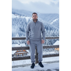 Костюм двойка мужской №52722 флис-кашкорсе (р-ры: 48-58) светло-серый Костюм двойка мужской №52722 флис-кашкорсе (р-ры: 48-58) светло-серый