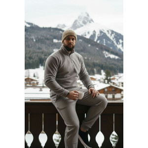 Костюм двойка мужской №52722 флис-кашкорсе (р-ры: 48-58) светло-серый Костюм двойка мужской №52722 флис-кашкорсе (р-ры: 48-58) светло-серый