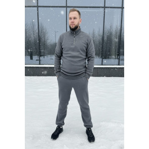 Костюм двойка мужской №52722 флис-кашкорсе (р-ры: 48-58) светло-серый Костюм двойка мужской №52722 флис-кашкорсе (р-ры: 48-58) светло-серый